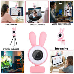 FIGURE WEB CAMERA FOR PC WITH LED LIGHT RING 
