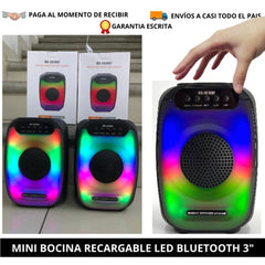 BLUETOOTH 3 LED RECHARGEABLE MINI HORN 