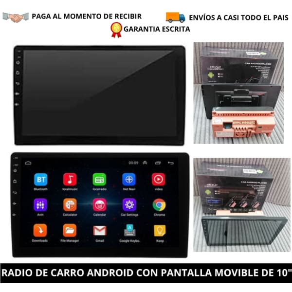 Tecno-Moda HN ﻿RADIO DE CARRO ANDROID CON PANTALLA MOVIBLE DE 10" comprar online tienda tecno-moda tecnomoda honduras hn virtual