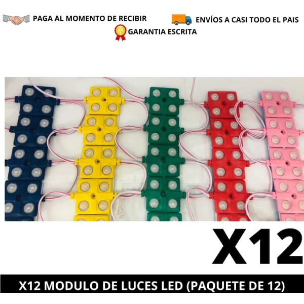Tecno-Moda HN X12 ﻿MODULO DE LUCES LED (PAQUETE DE 12) comprar online tienda tecno-moda tecnomoda honduras hn virtual